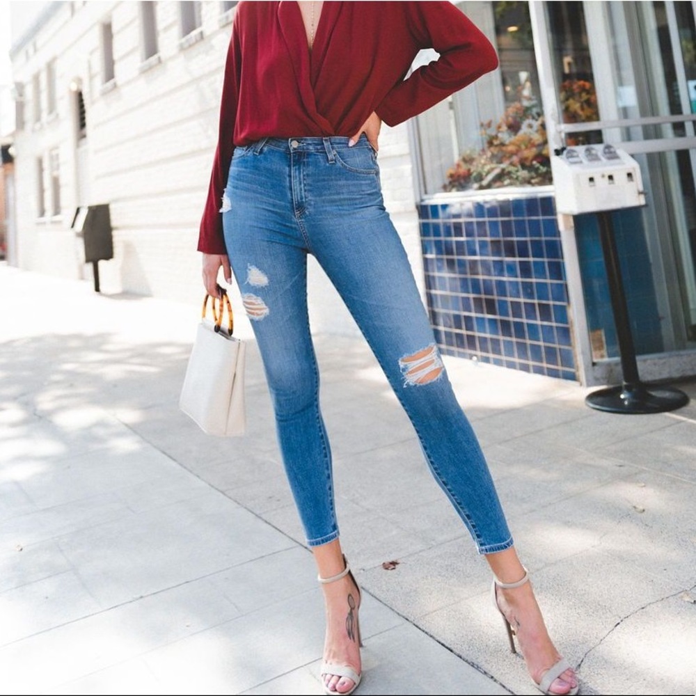 AG Jean The Mila Ankle Super High Rise Skinny